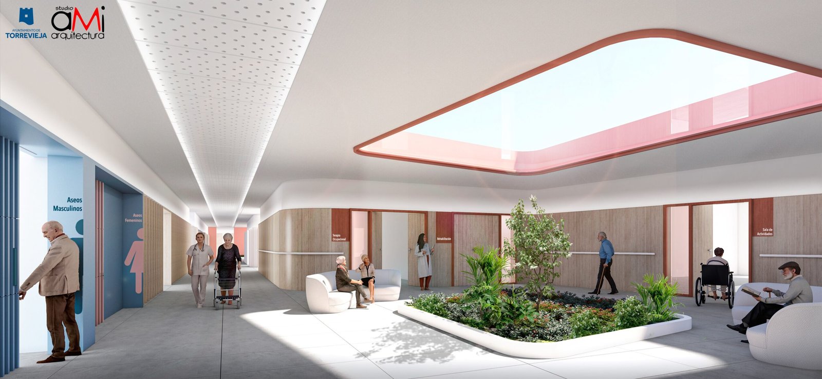 Architectural render of the future Tomás Ballester Herrera Alzheimer day centre in Torrevieja
