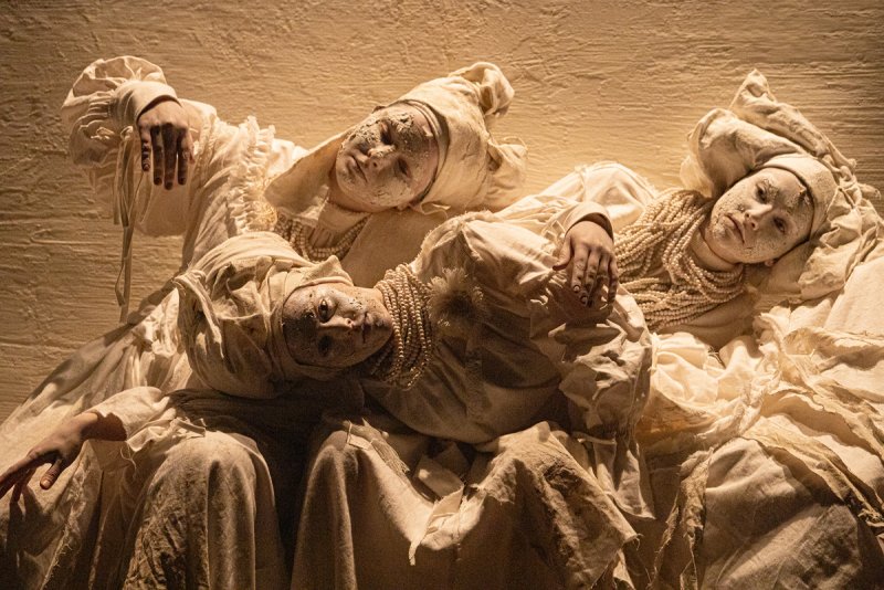 Scene from The Witch of Konotop theatre production showing mystical atmosphere and performers