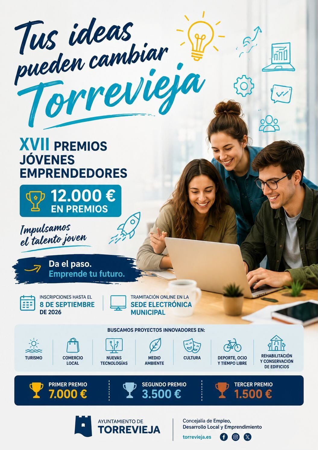 Poster for the XVII Premios Jóvenes Emprendedores in Torrevieja 2026