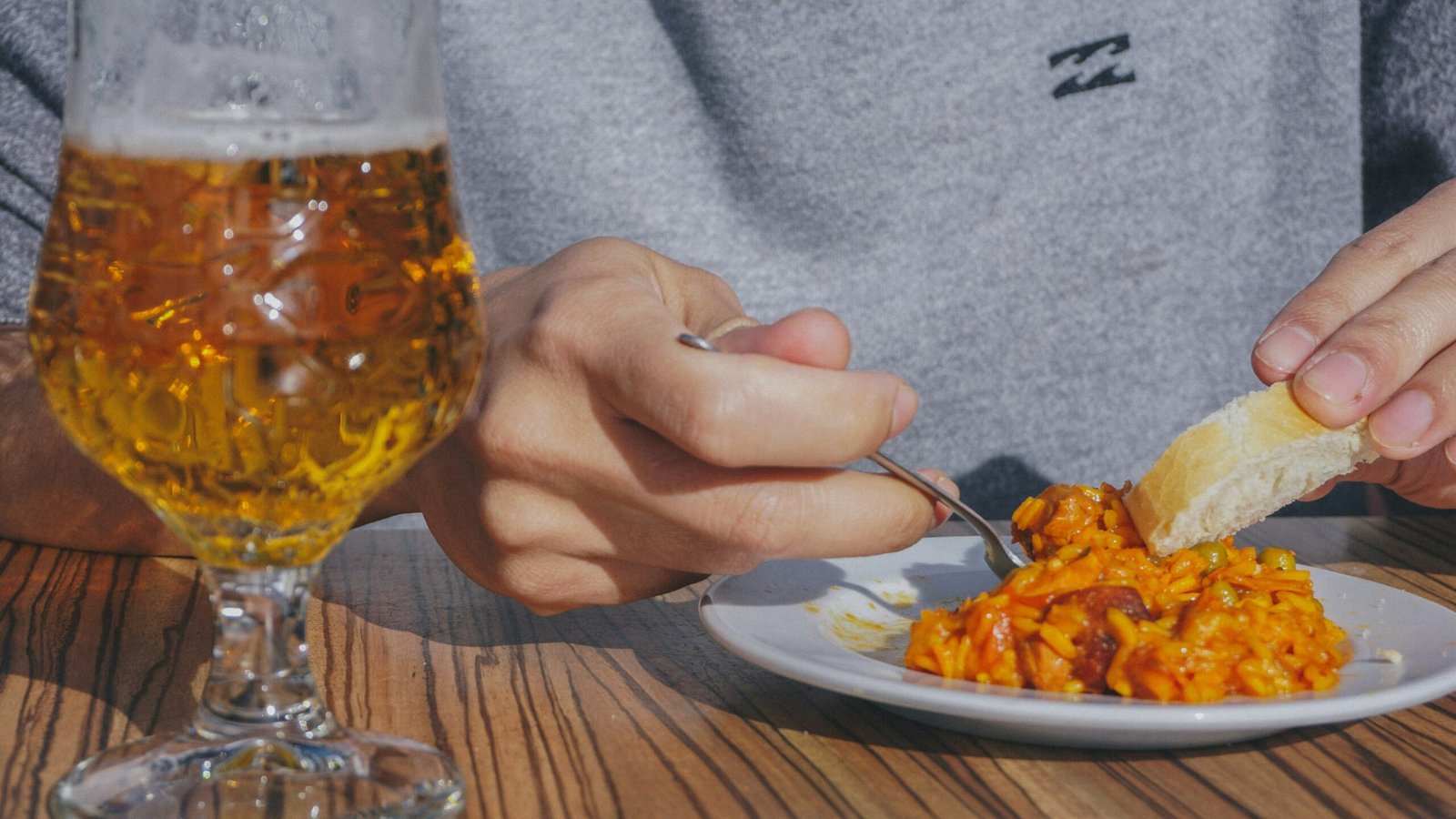 Traditional Spanish tapas with wine