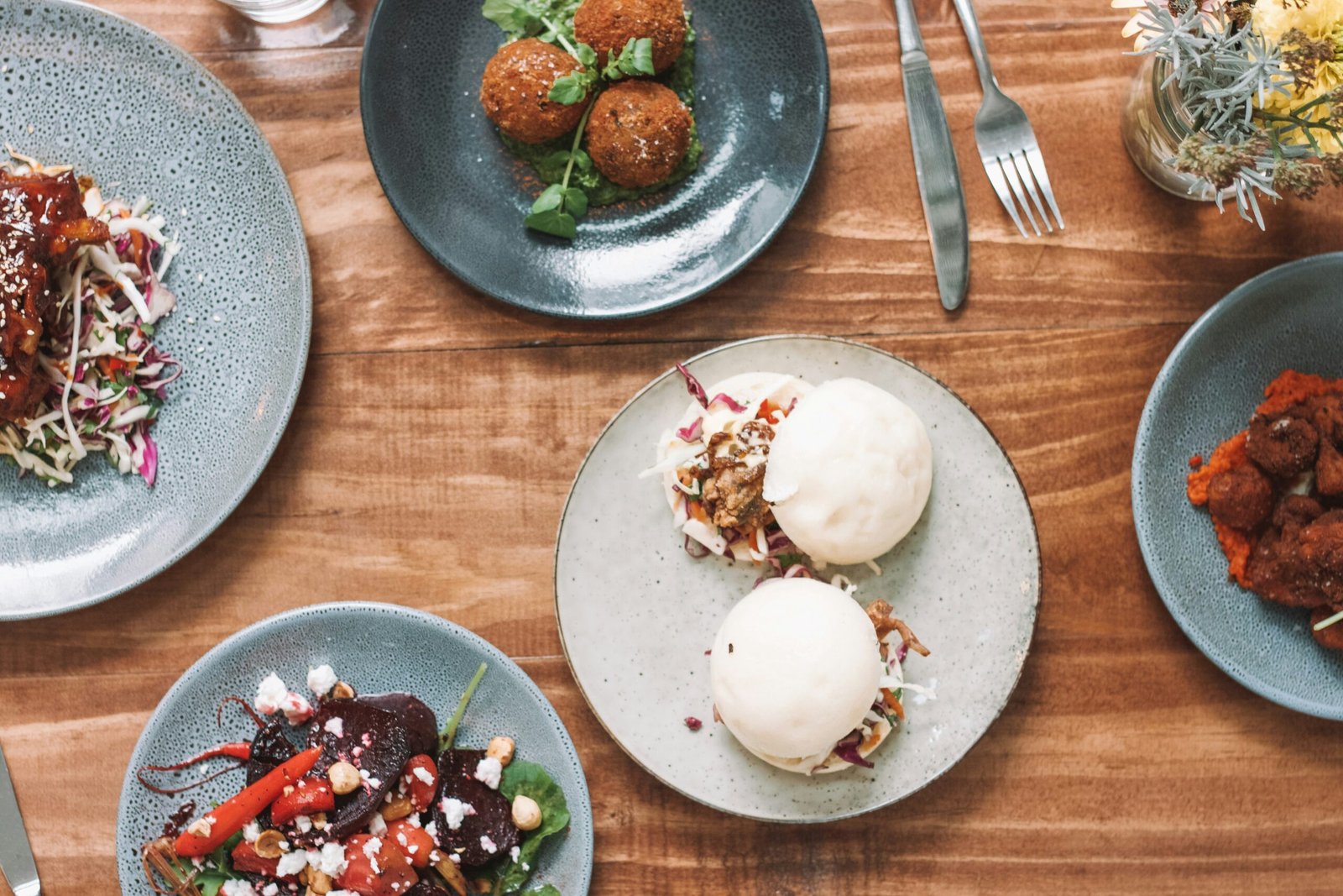 Variety of Spanish tapas dishes